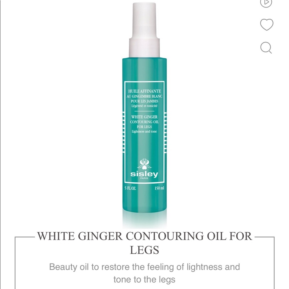NEW in box Sisley white ginger contour leg oil